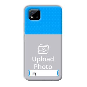 Sky Blue & White Customized Printed Back Cover for Realme C11 2021