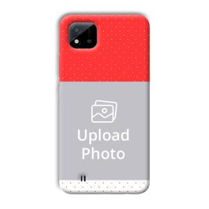 Red White Customized Printed Back Cover for Realme C11 2021