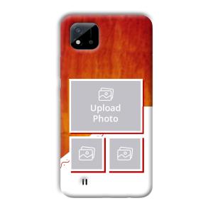 Red White Background Customized Printed Back Cover for Realme C11 2021
