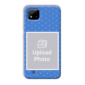 Sky Blue White Customized Printed Back Cover for Realme C11 2021