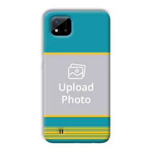 Yellow Blue Design Customized Printed Back Cover for Realme C11 2021