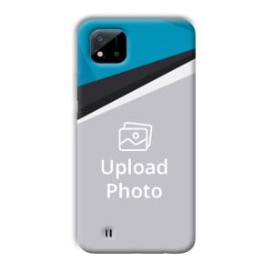 Blue Black Customized Printed Back Cover for Realme C11 2021