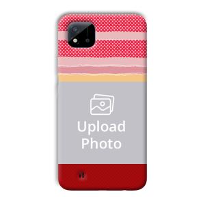 Red Pink Design Customized Printed Back Cover for Realme C11 2021