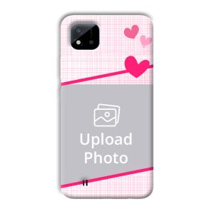 Pink Check Customized Printed Back Cover for Realme C11 2021