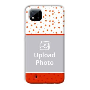 Orange Hearts Customized Printed Back Cover for Realme C11 2021
