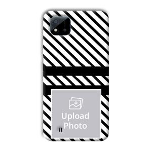 White Black Customized Printed Back Cover for Realme C11 2021