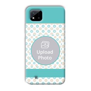 Blue Flowers Customized Printed Back Cover for Realme C11 2021