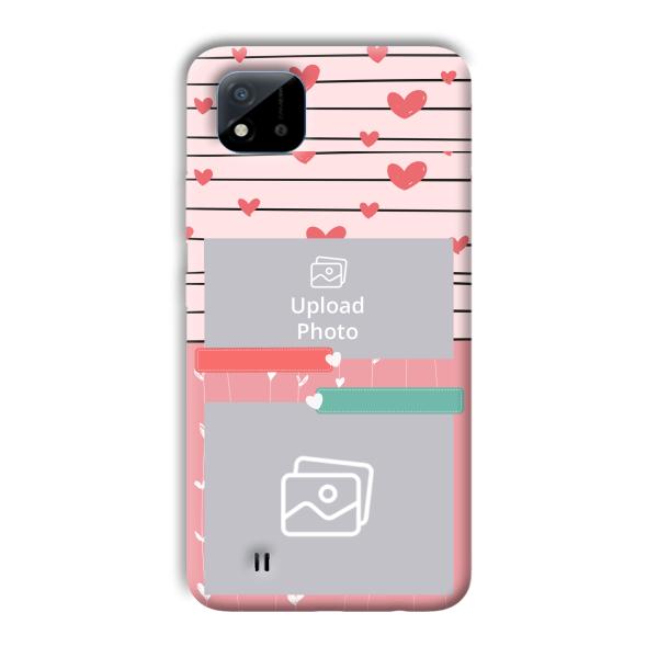 Pink Hearts Customized Printed Back Cover for Realme C11 2021