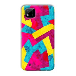 Pink Yellow Pattern Phone Customized Printed Back Cover for Realme C11 2021