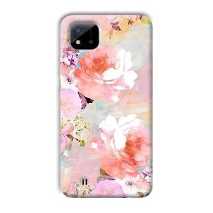 Floral Canvas Phone Customized Printed Back Cover for Realme C11 2021