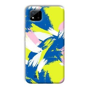 Blue White Pattern Phone Customized Printed Back Cover for Realme C11 2021