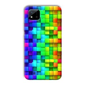 Square Blocks Phone Customized Printed Back Cover for Realme C11 2021