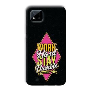 Work Hard Quote Phone Customized Printed Back Cover for Realme C11 2021