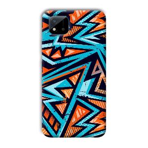 Zig Zag Pattern Phone Customized Printed Back Cover for Realme C11 2021