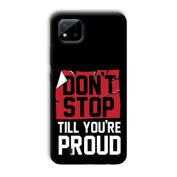 Don't Stop Phone Customized Printed Back Cover for Realme C11 2021