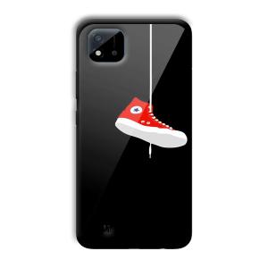 Red Sneaker Customized Printed Glass Back Cover for Realme C11 2021