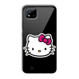 Cute Kitty Customized Printed Glass Back Cover for Realme C11 2021