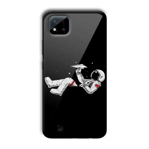 Lazy Astronaut Customized Printed Glass Back Cover for Realme C11 2021