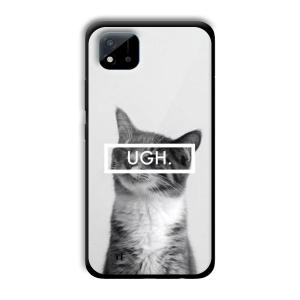 UGH Irritated Cat Customized Printed Glass Back Cover for Realme C11 2021