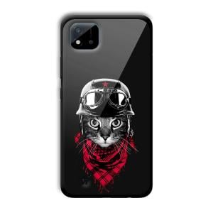 Rider Cat Customized Printed Glass Back Cover for Realme C11 2021