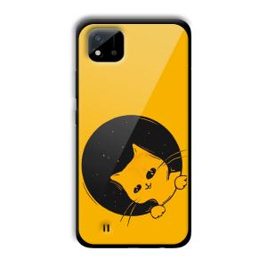 Sneaky Cat Customized Printed Glass Back Cover for Realme C11 2021