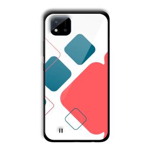Abstract Squares Customized Printed Glass Back Cover for Realme C11 2021