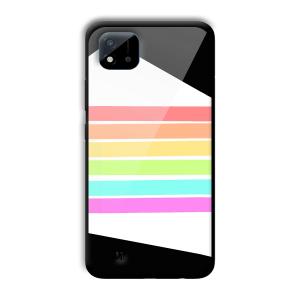 Colorful Stripes Customized Printed Glass Back Cover for Realme C11 2021