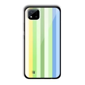 Green and Blue Customized Printed Glass Back Cover for Realme C11 2021