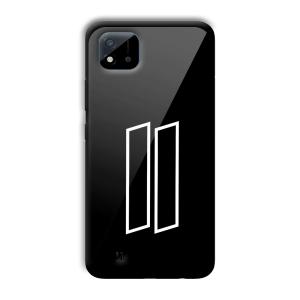 2 Stripes Customized Printed Glass Back Cover for Realme C11 2021