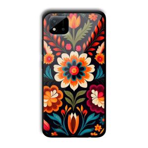 Flowers Customized Printed Glass Back Cover for Realme C11 2021
