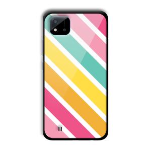 Solid Stripes Customized Printed Glass Back Cover for Realme C11 2021