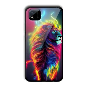 Neon Lion Customized Printed Glass Back Cover for Realme C11 2021