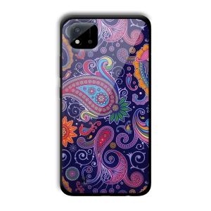 Purple Art Customized Printed Glass Back Cover for Realme C11 2021