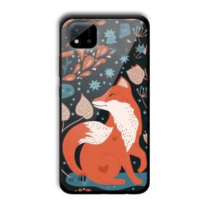 Cute Fox Customized Printed Glass Back Cover for Realme C11 2021