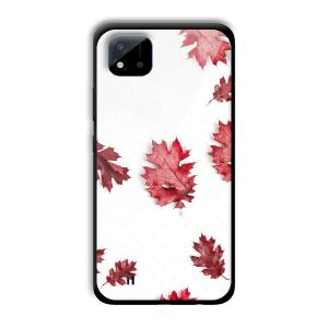 Red Leaves Customized Printed Glass Back Cover for Realme C11 2021