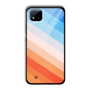 Colorful Stripes Customized Printed Glass Back Cover for Realme C11 2021
