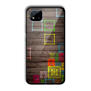 Wooden Pattern Customized Printed Glass Back Cover for Realme C11 2021