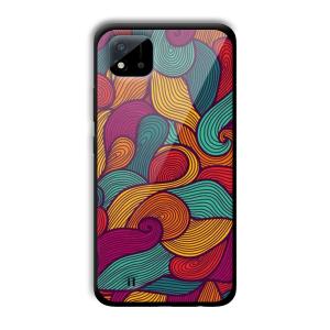 Curved Colors Customized Printed Glass Back Cover for Realme C11 2021