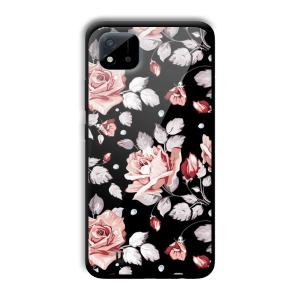 Flowery Design Customized Printed Glass Back Cover for Realme C11 2021