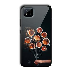 Coffee Cups Customized Printed Glass Back Cover for Realme C11 2021