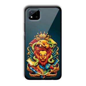 Fiery Lion Customized Printed Glass Back Cover for Realme C11 2021