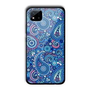 Blue Pattern Customized Printed Glass Back Cover for Realme C11 2021