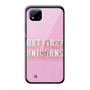 Unicorns Customized Printed Glass Back Cover for Realme C11 2021