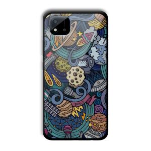 Space Graffiti Customized Printed Glass Back Cover for Realme C11 2021