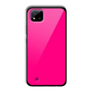 Neon Pink Customized Printed Glass Back Cover for Realme C11 2021
