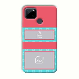 Blue Pink Customized Printed Back Cover for Realme C21Y