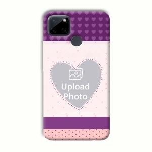 Purple Hearts Customized Printed Back Cover for Realme C21Y