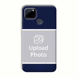 Blue White Customized Printed Back Cover for Realme C21Y