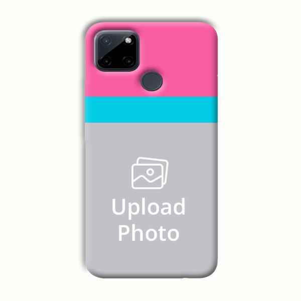 Pink & Sky Blue Customized Printed Back Cover for Realme C21Y