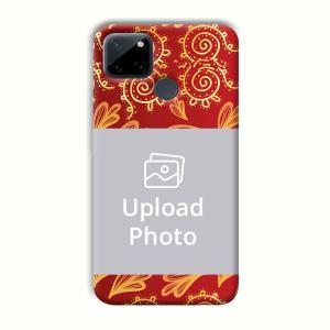Red Design Customized Printed Back Cover for Realme C21Y